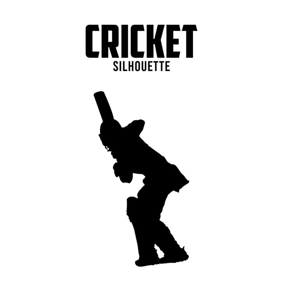 krekel batsman vector voorraad illustratie krekel silhouet vector