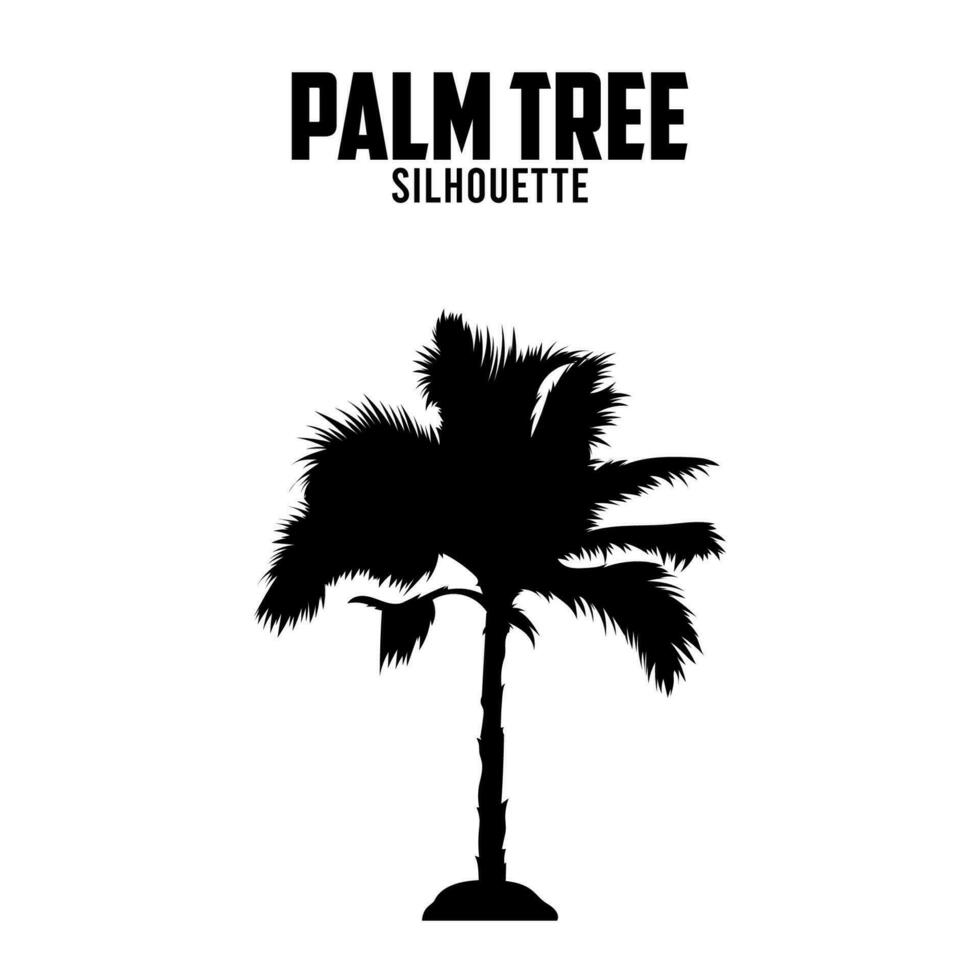 palm boom silhouet vector voorraad illustratie