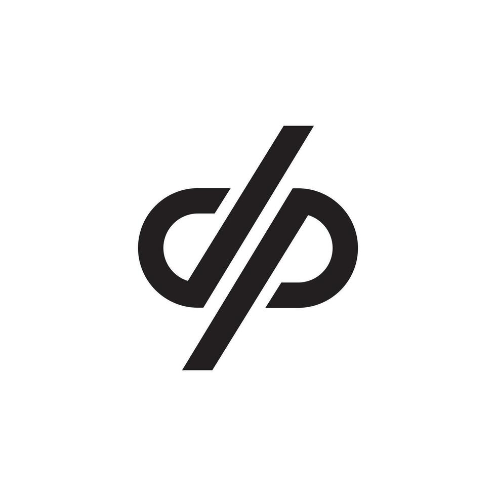 modern vormen alfabet brief dp of pd kleine letters monogram creatief logo. d logo. p logo vector