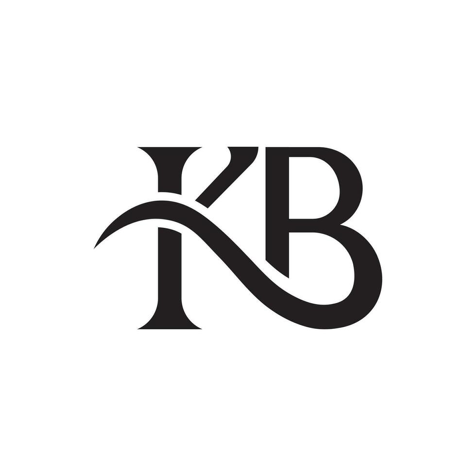 modern vormen alfabet brief kb klassiek monogram creatief logo. k logo. b logo vector