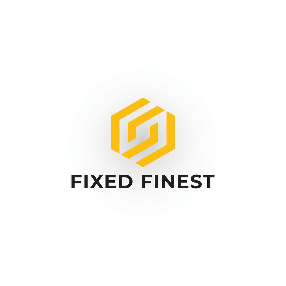 abstract eerste brief f of ff logo in geel kleur geïsoleerd in wit achtergrond. geel zeshoek initialen ff logo ontwerp inspiratie voor bedrijf en vermaak logo inspiratie vector