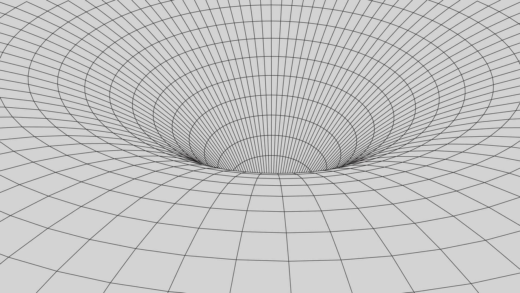 een abstract tunnel met een maas structuur. 3d rooster van tunnels en gangen. vector wormgat.