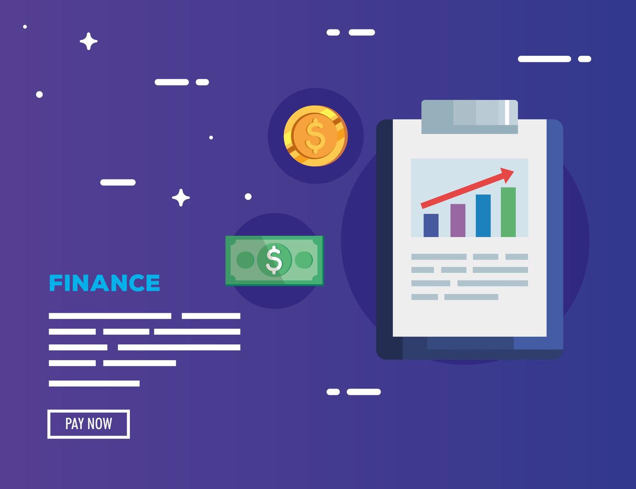 klembord met pictogrammen voor infographic en financiën vector