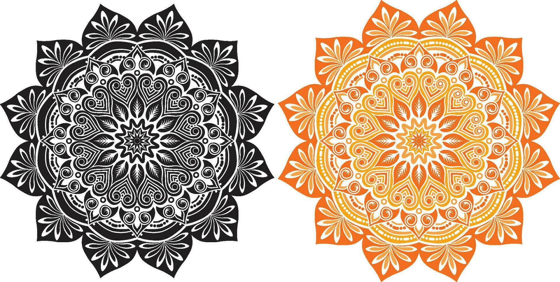 zwart en kleurrijk mandala ontwerp vector