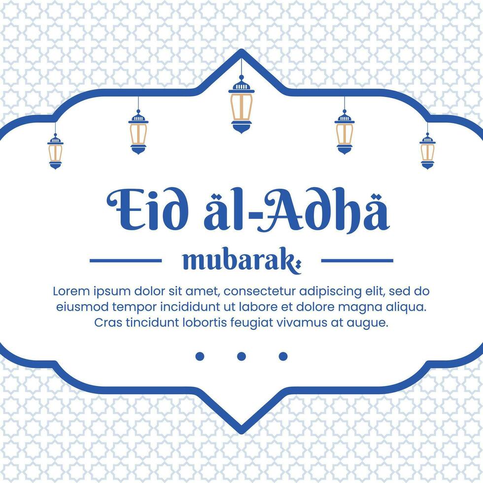 eid-al-adha, gelukkig idul adha. ontwerp eid al adha mubarak voor sociaal media post vector