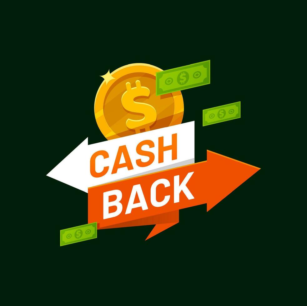 bonus cashback inkomen loyaliteit programma teken vector