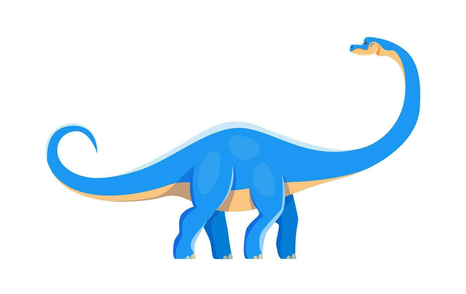 tekenfilm datousaurus dinosaurus karakter, schattig dino vector