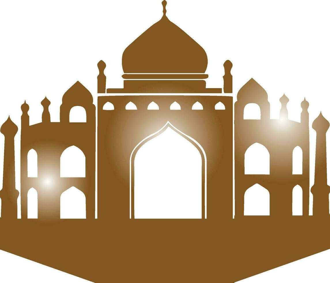 majestueus moskee architectuur hand- gemaakt vector