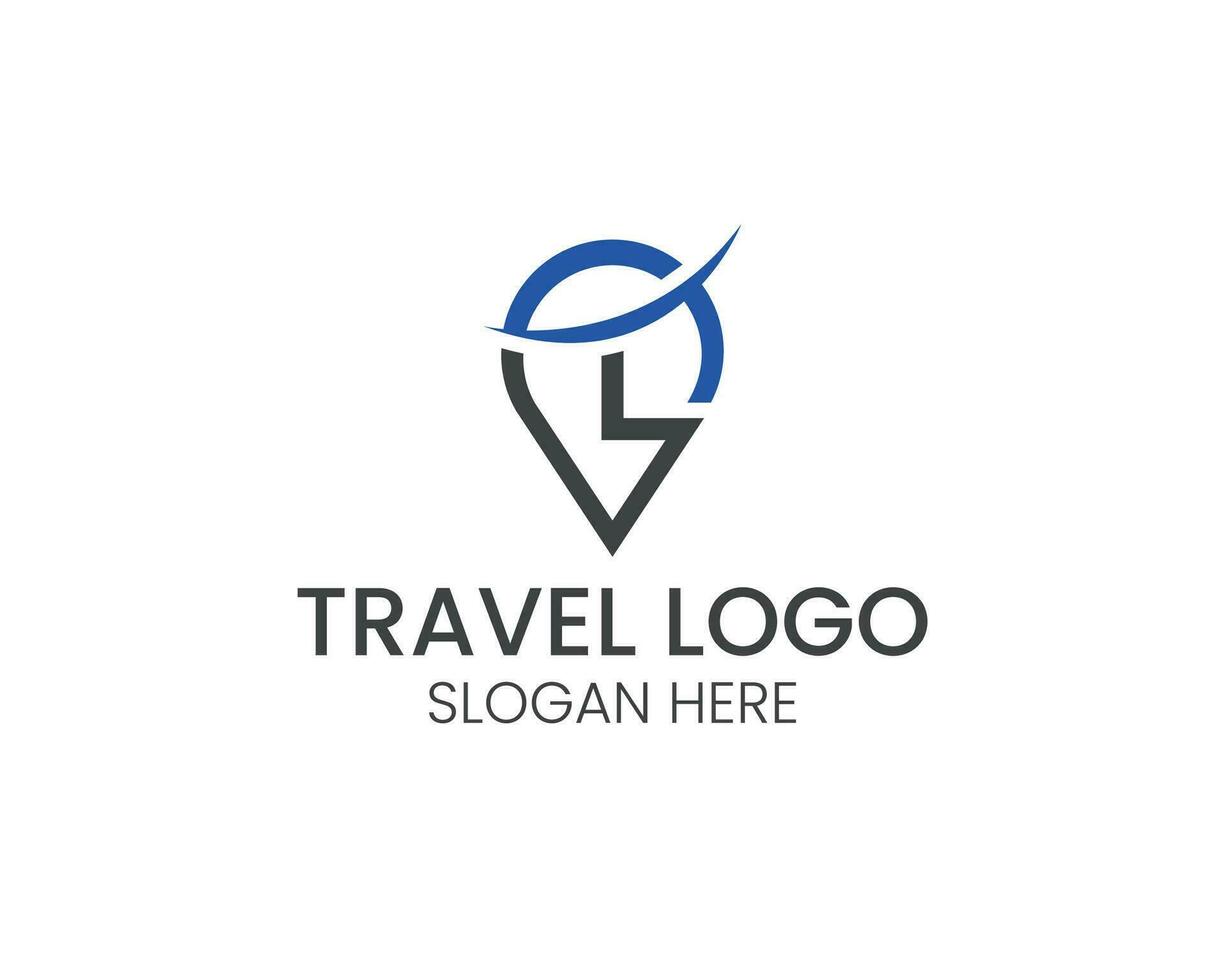 reizen logo brief t en icoon ontwerp vector