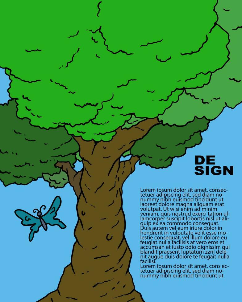 boom illustratie voor poster, banier, ontwerp, enz vector
