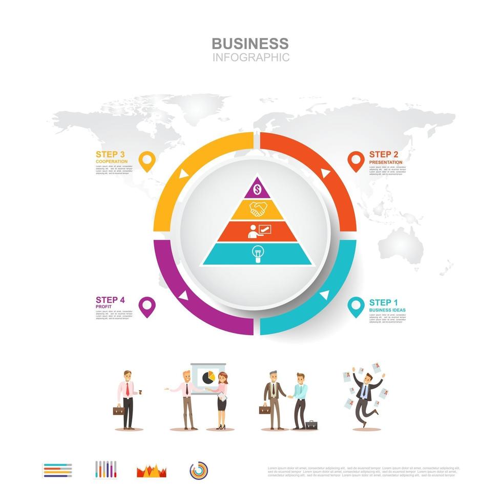 zakelijk infographic zakelijk succesconcept met grafische vectorontwerpelementen van deze afbeelding geleverd door nasa vector