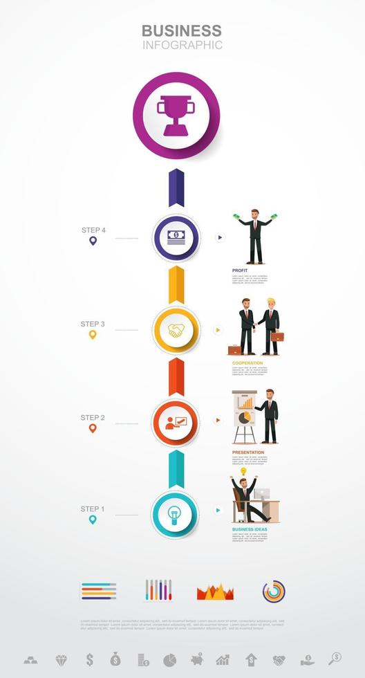 zakelijk infographic zakelijk succesconcept met grafische vectorontwerpelementen van deze afbeelding geleverd door nasa vector