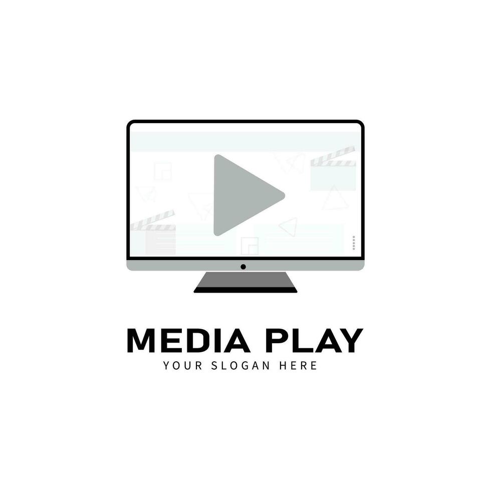 media Speel logo computer ontwerp vector sjabloon