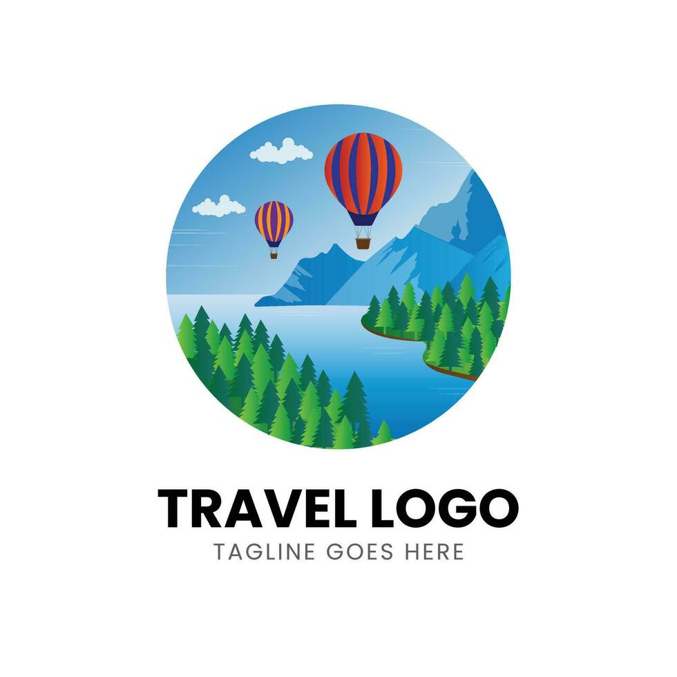 gedetailleerd reizen logo ontwerp vector sjabloon