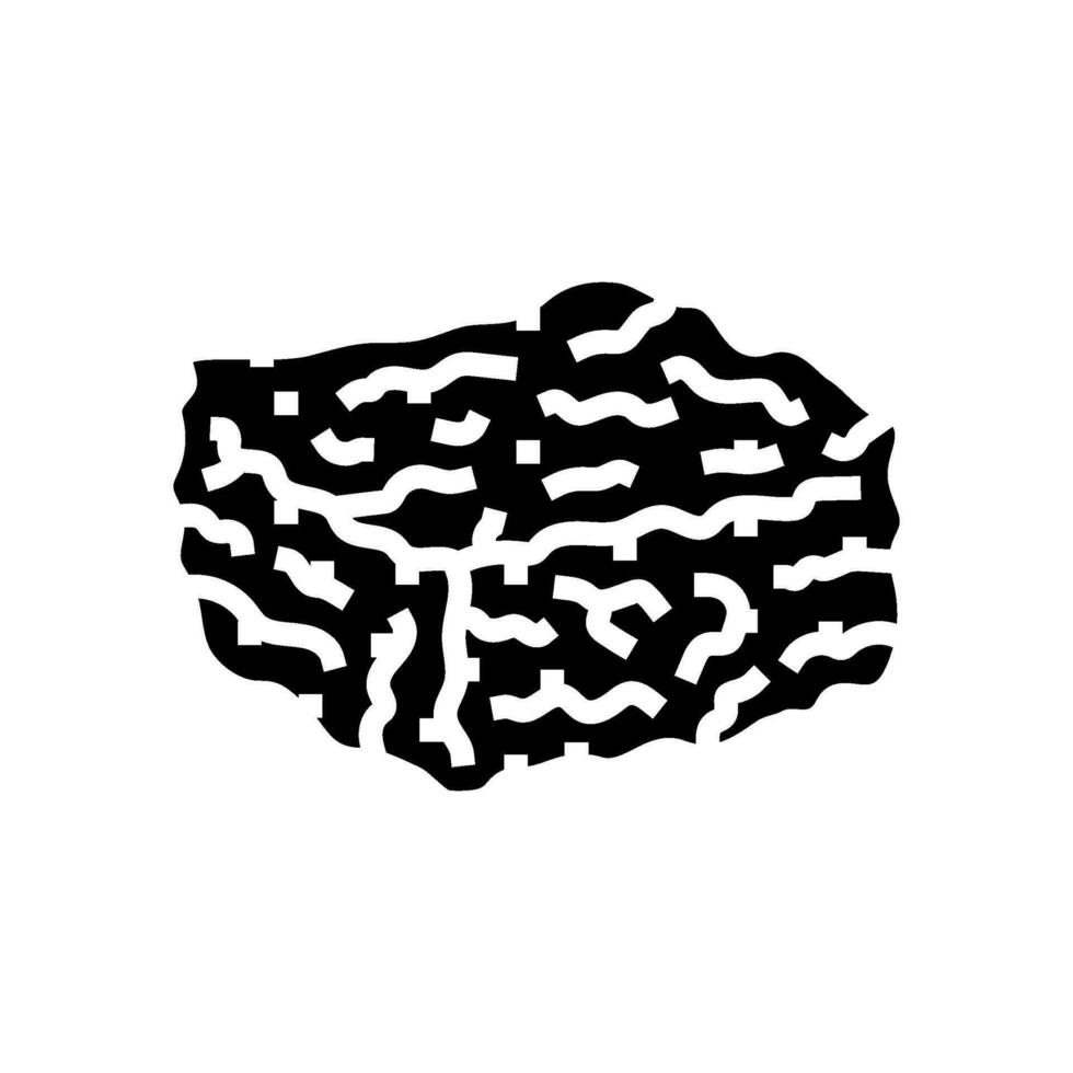 rijst- krokant behandelt voedsel tussendoortje glyph icoon vector illustratie