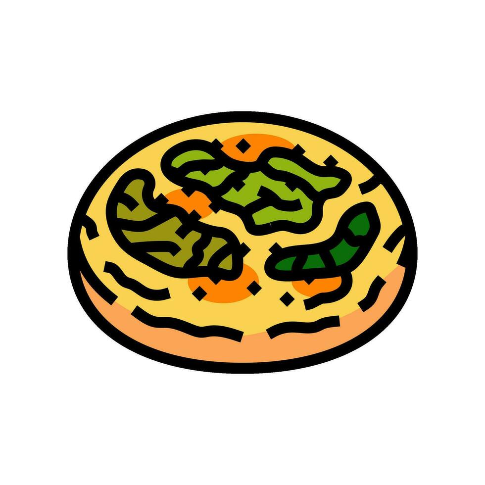 pesto bun voedsel maaltijd kleur icoon vector illustratie