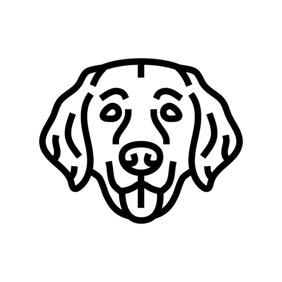 gouden retriever hond puppy huisdier lijn icoon vector illustratie