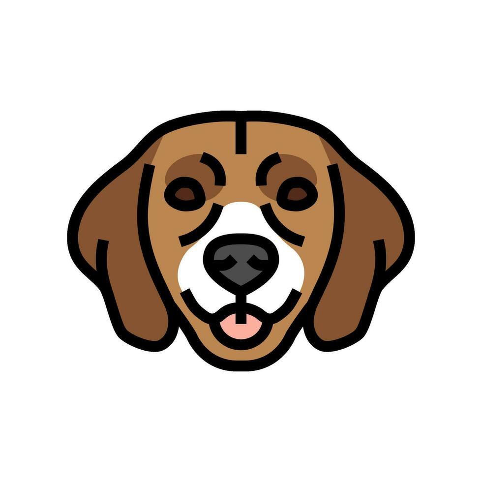 brak hond puppy huisdier kleur icoon vector illustratie