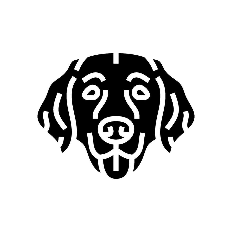 gouden retriever hond puppy huisdier glyph icoon vector illustratie