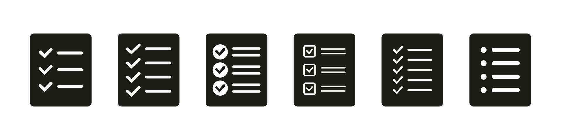 lijst icoon, menu symbool, checklist icoon solide stijl, glyph vlak icoon. vector ontwerp element.