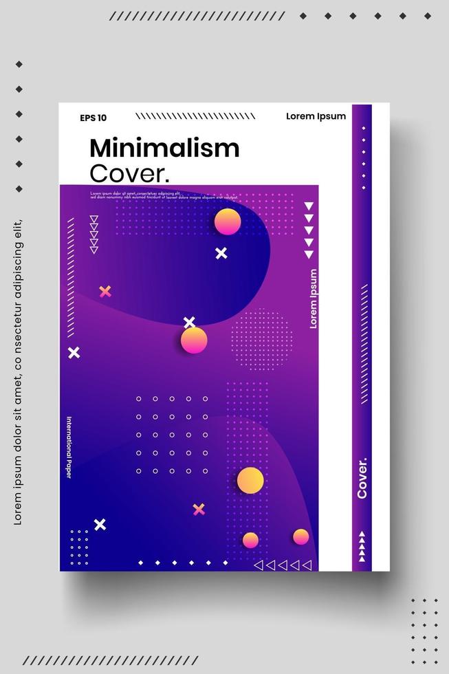 cover ontwerpsjabloon ingesteld met abstracte lijnen moderne verschillende kleurverloopstijl op achtergrond vector