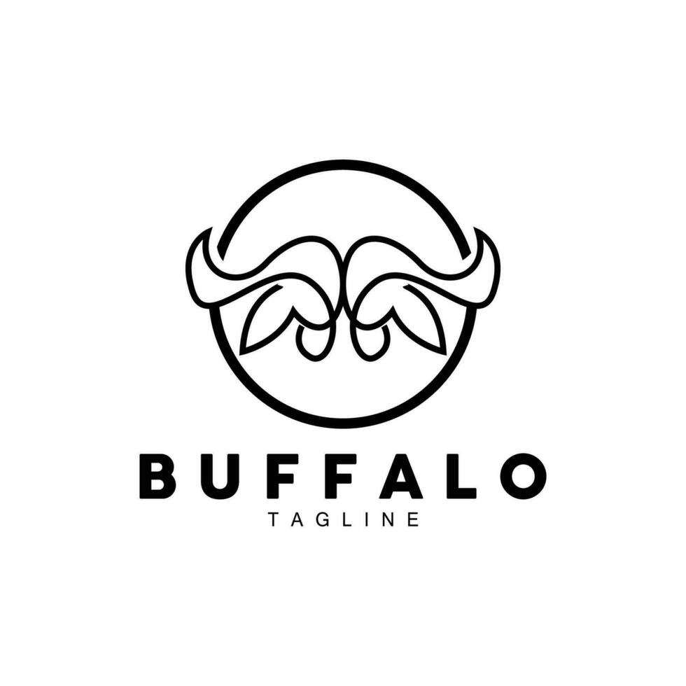 buffel logo, vee boerderij dier vector, buffel hoofd ontwerp gemakkelijk sjabloon silhouet vector