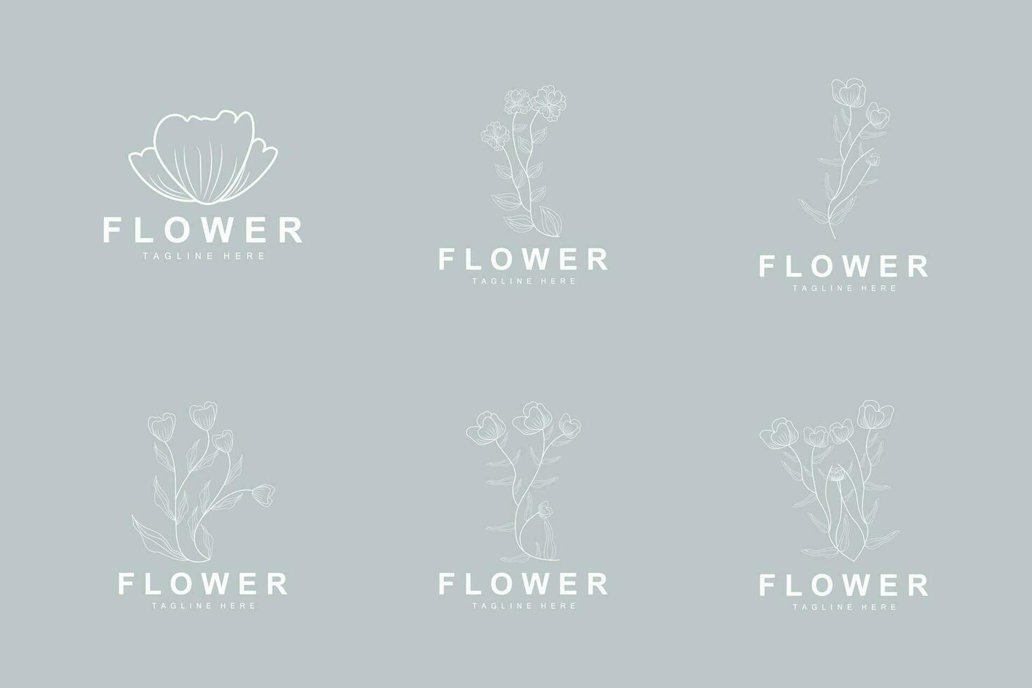 bloemen logo, bladeren en bloemen botanisch tuin vector, bloemen ontwerp van leven vector