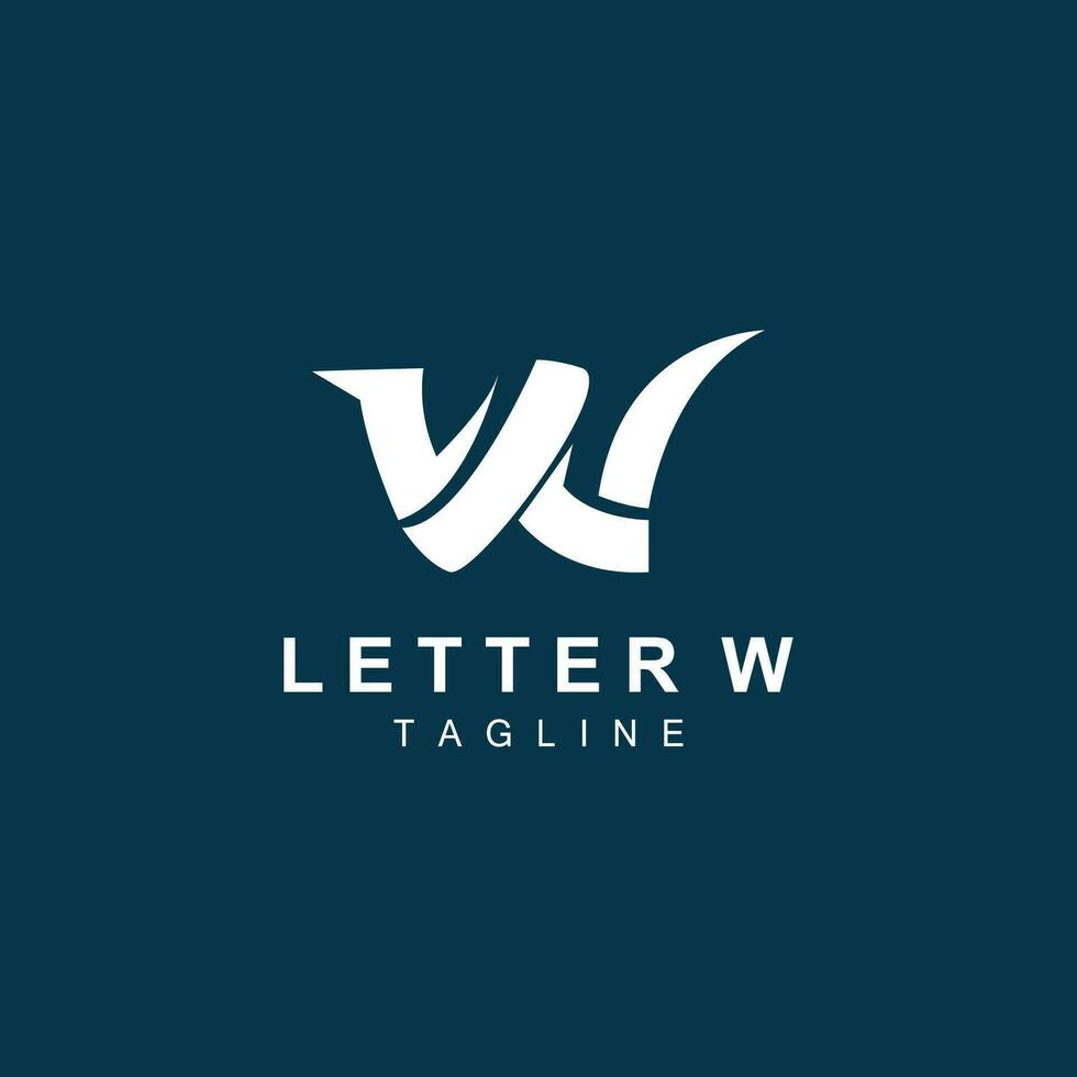 w brief logo, alfabet eerste vector, gemakkelijk logotype ontwerp, icoon symbool sjabloon illustratie vector