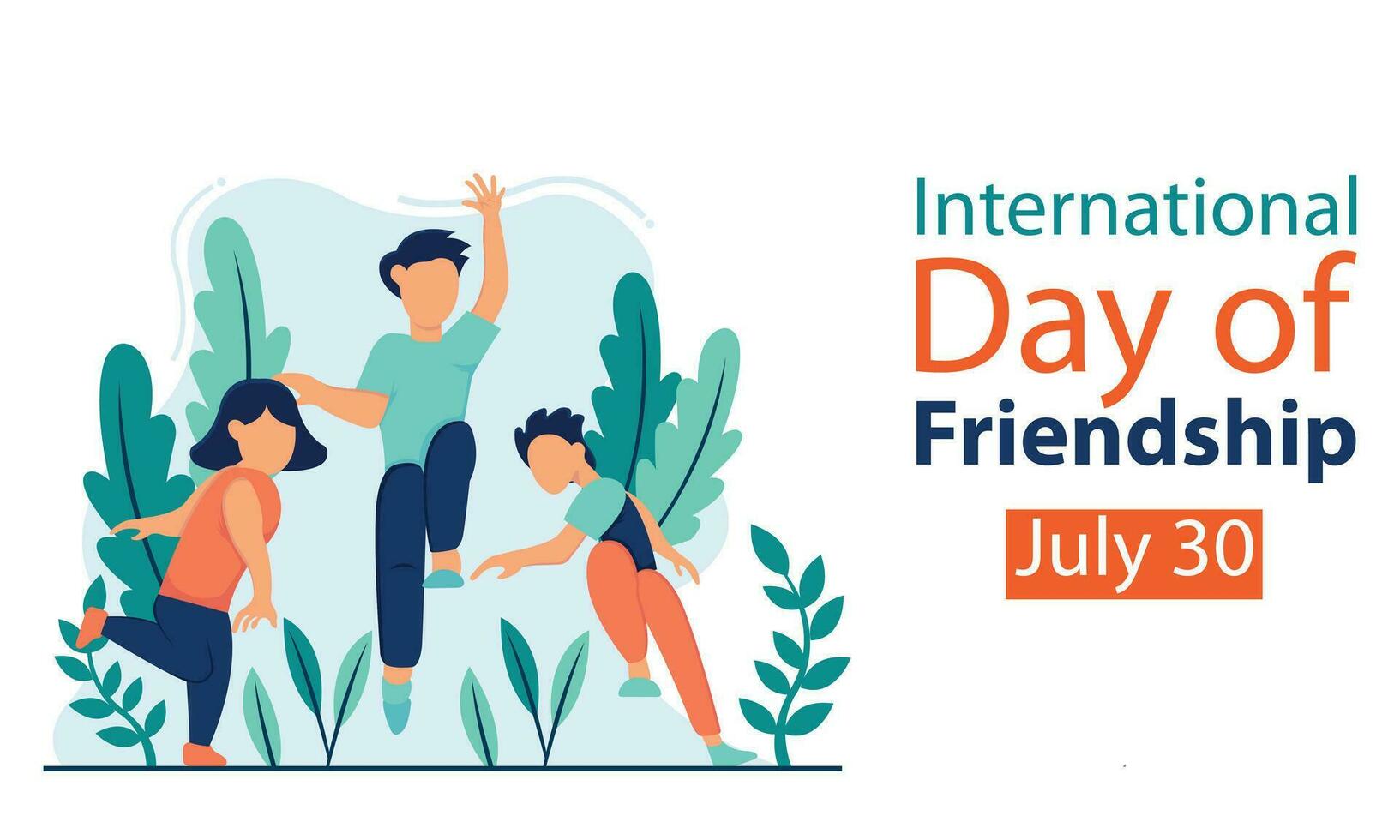 illustratie vector grafisch van drie vrienden poseren anders, perfect voor Internationale dag, Internationale dag van vriendschap, vieren, begroeten kaart, enz.