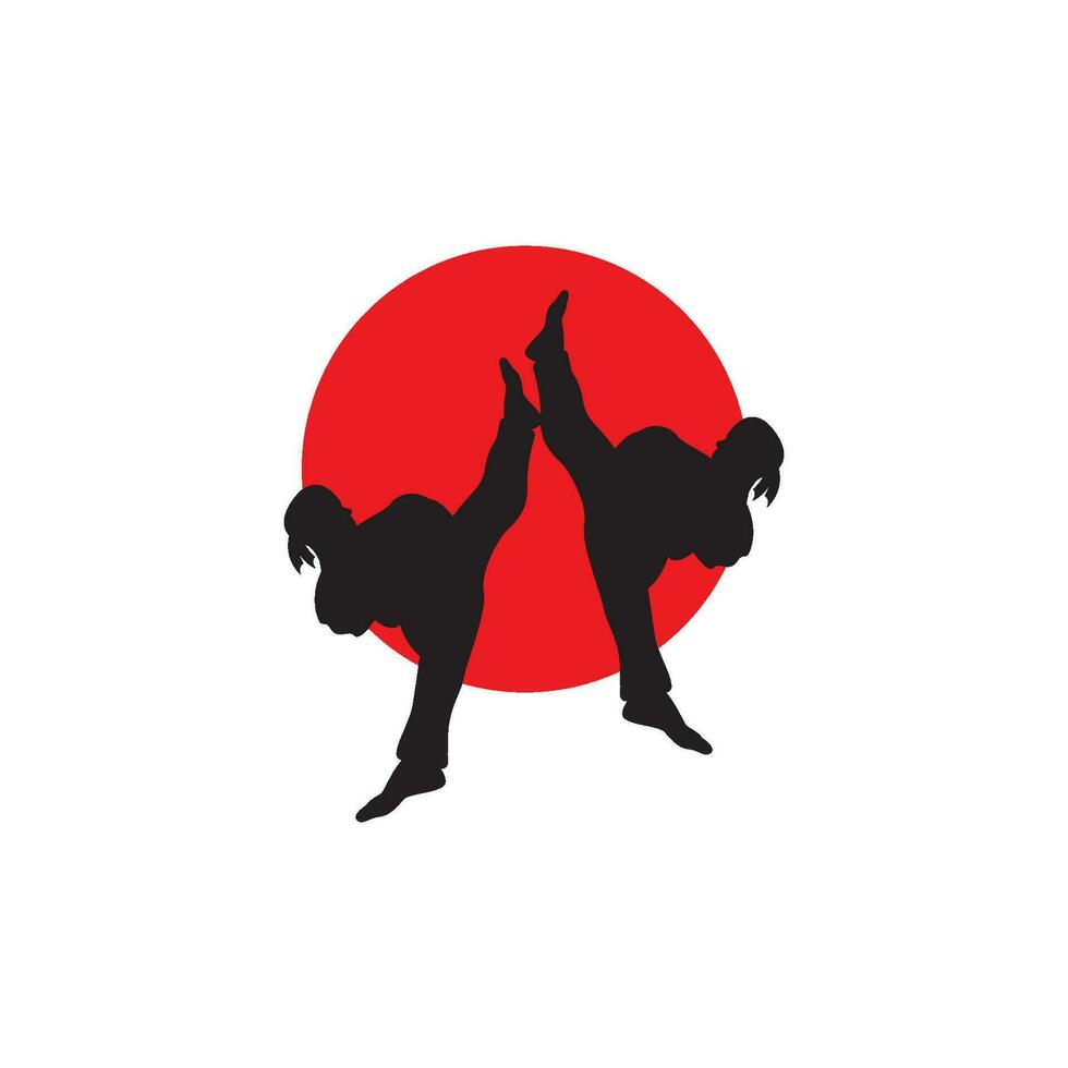 kungfu symbool pictogram, logo illustratie vector sjabloon.