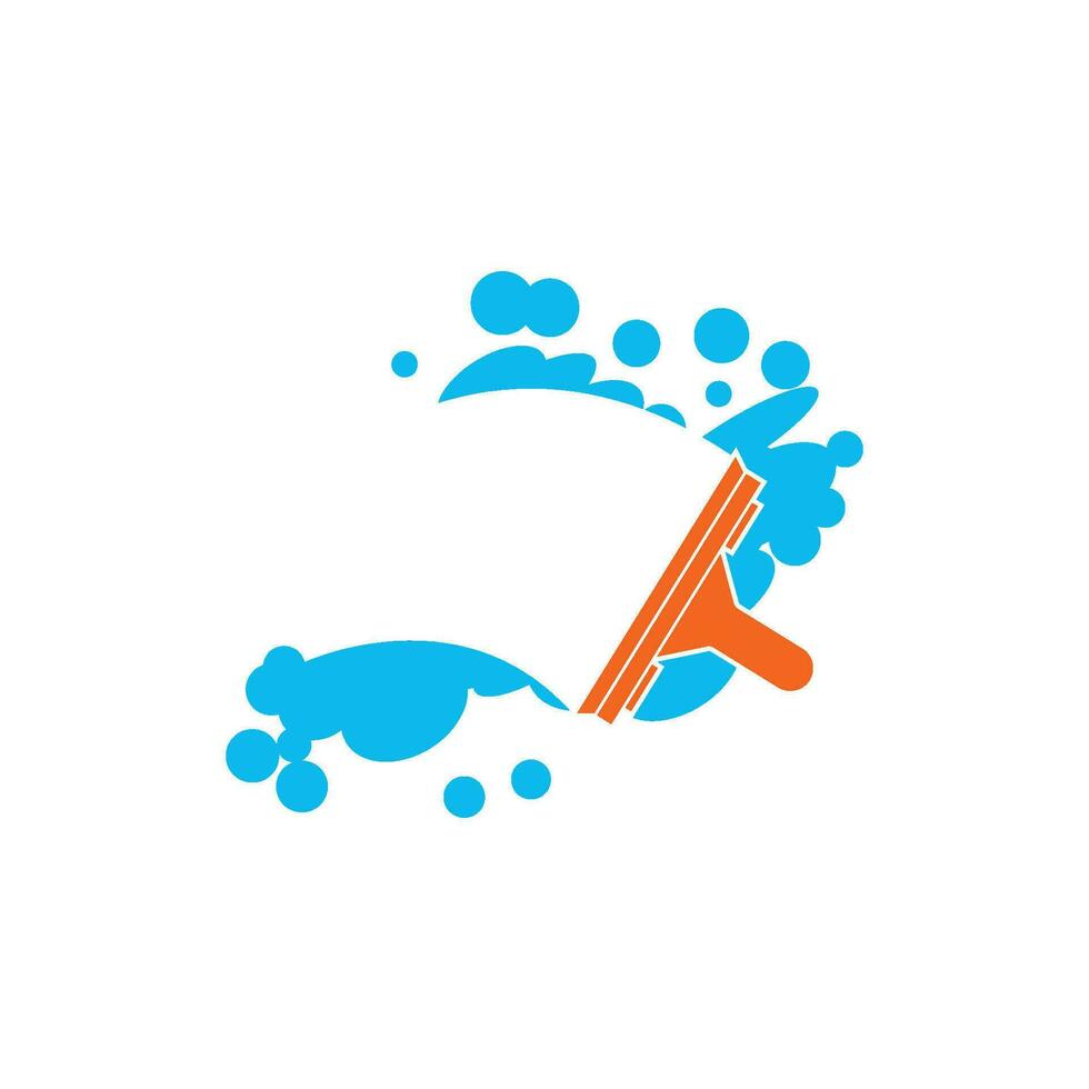glas schoonmaak gereedschap icoon logo illustratie sjabloon ontwerp. vector