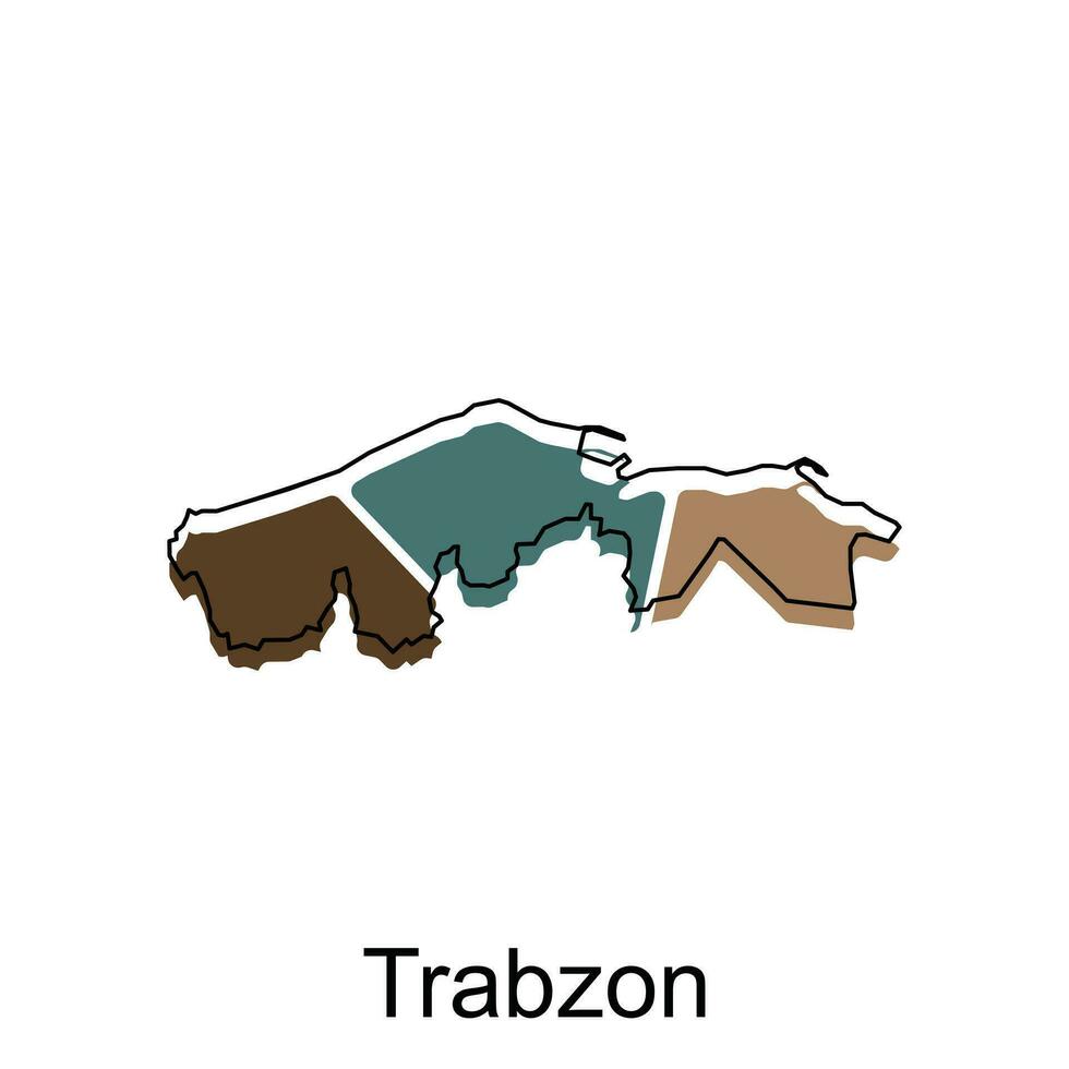 kaart van trabzon provincie van kalkoen, wereld kaart Internationale vector sjabloon met schets grafisch schetsen stijl geïsoleerd Aan wit achtergrond