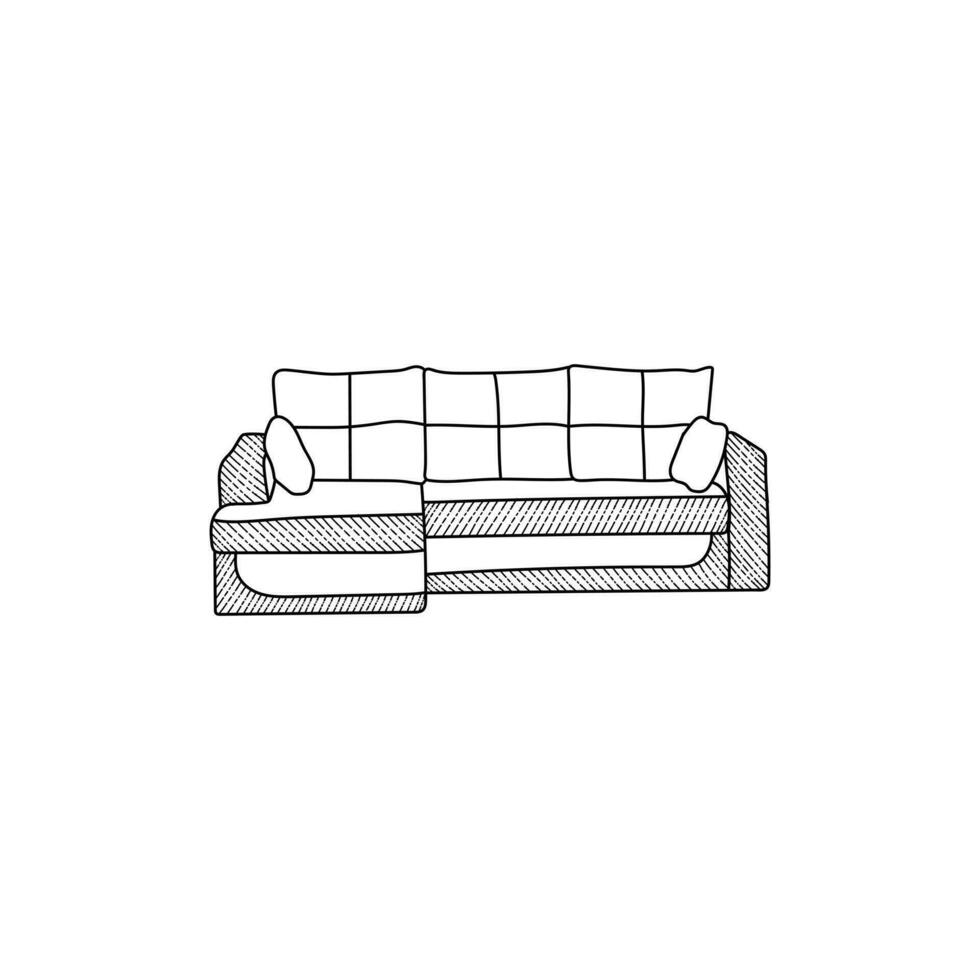 sofa icoon logo ontwerp, vector logo ontwerp sjabloon, logo met abstract vorm geven aan.