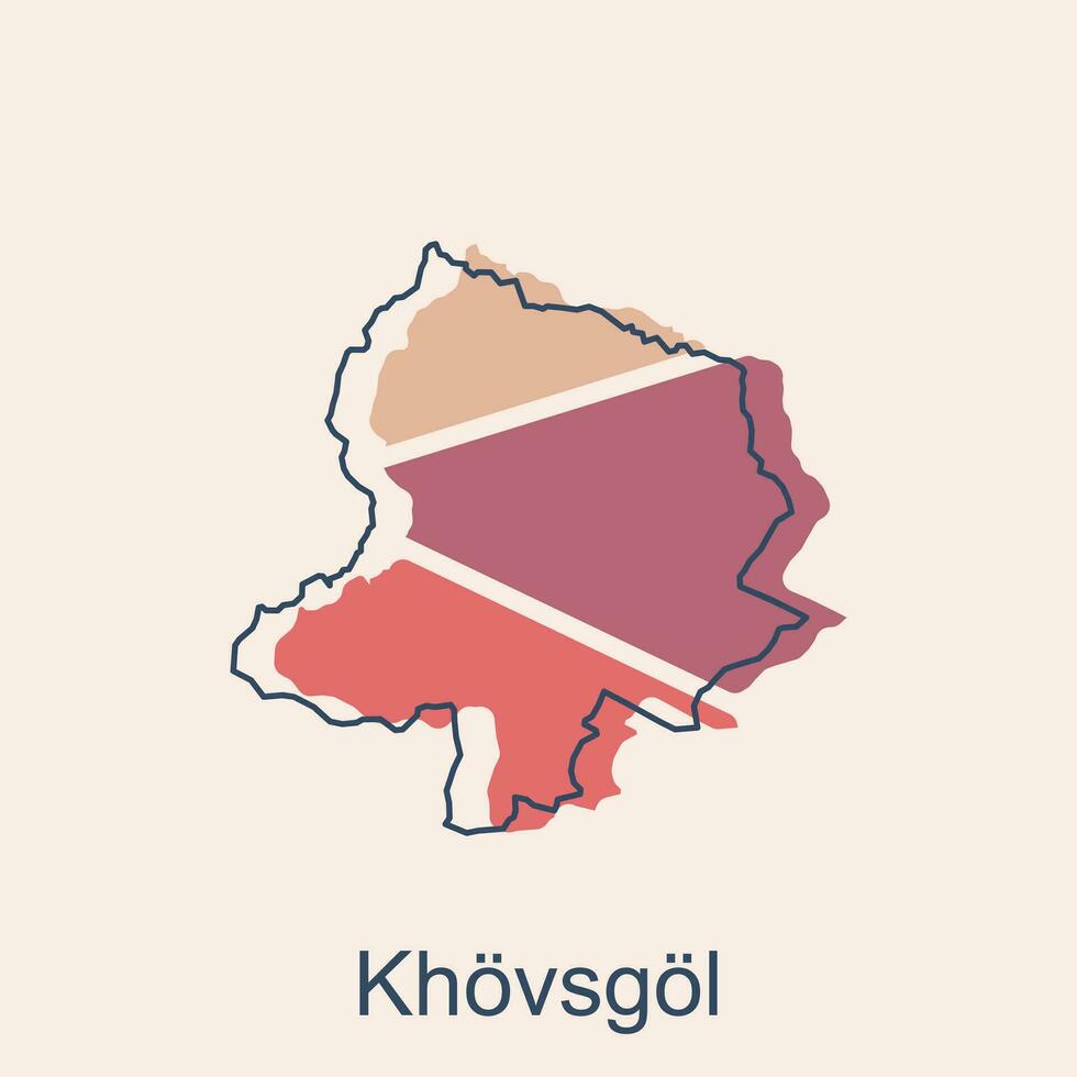 vector kaart van khovsgol modern schets, hoog gedetailleerd vector kaart Mongolië illustratie vector ontwerp sjabloon, geschikt voor uw bedrijf