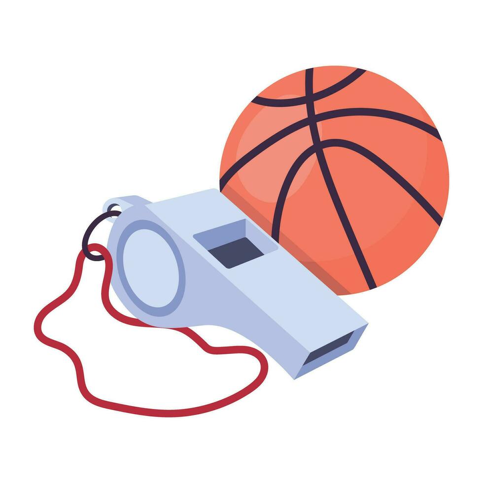 modieus basketbal fluiten vector