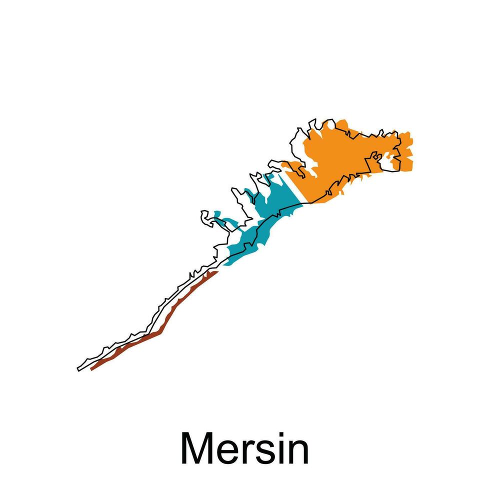 mersin wereld kaart vector ontwerp sjabloon, grafisch stijl geïsoleerd Aan wit achtergrond, geschikt voor uw bedrijf