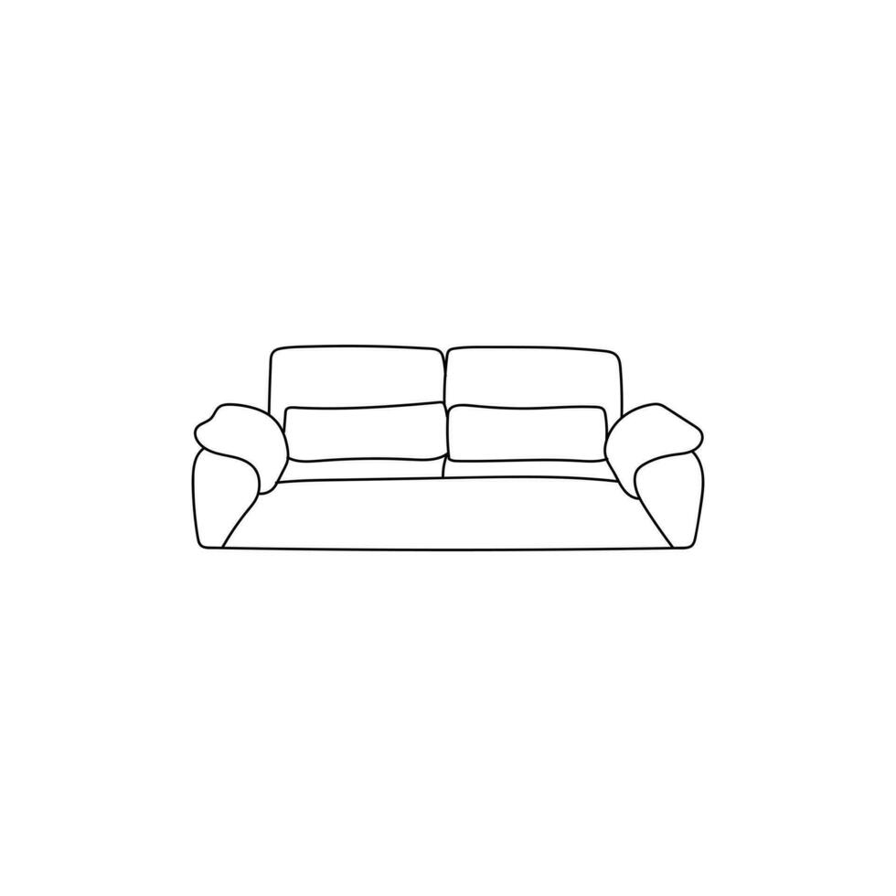 sofa logo ontwerp. huis interieur en meubilair logo concept vector