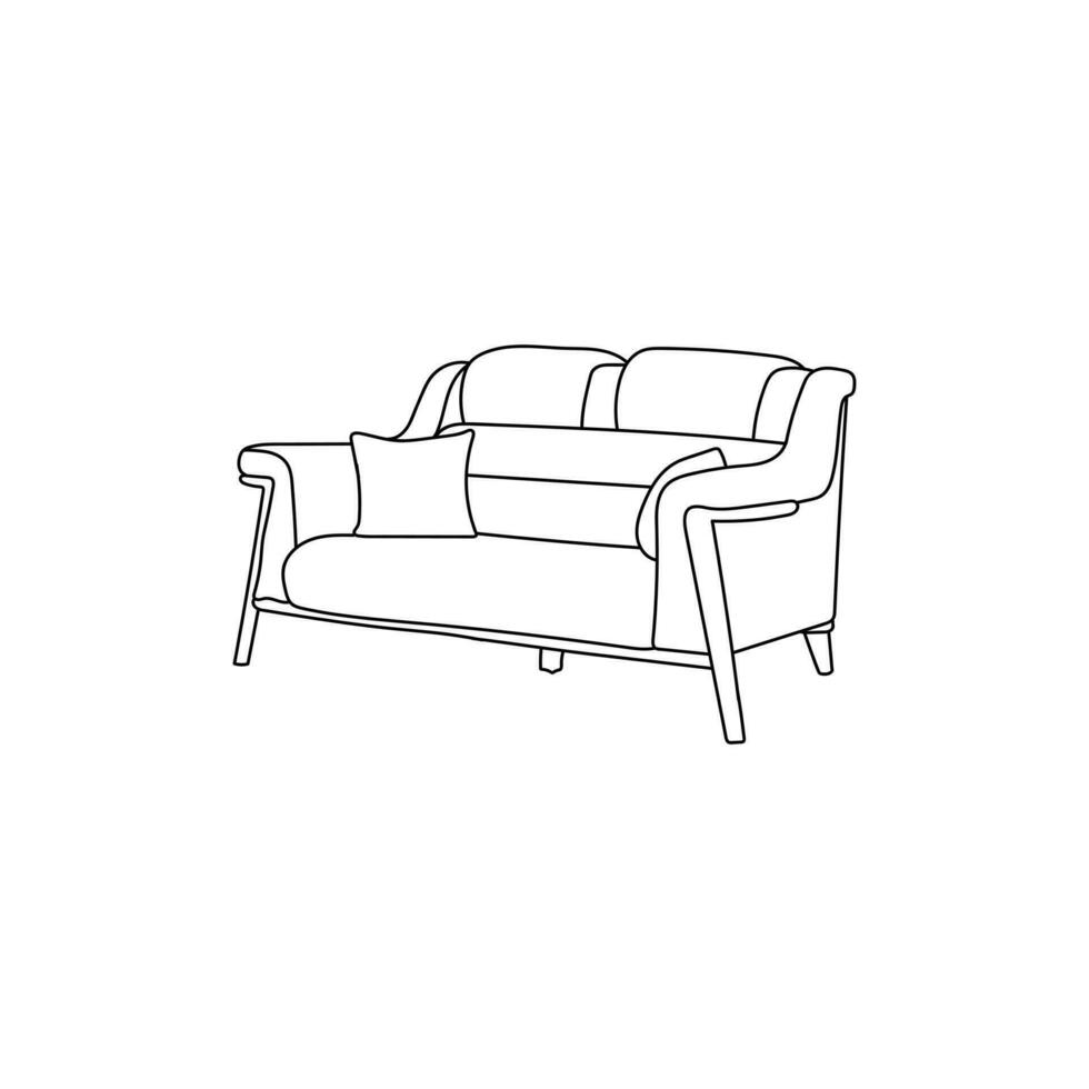 modern sofa meubilair voor leven kamer ontwerp sjabloon, meubilair logo interieur ontwerp sjabloon vector