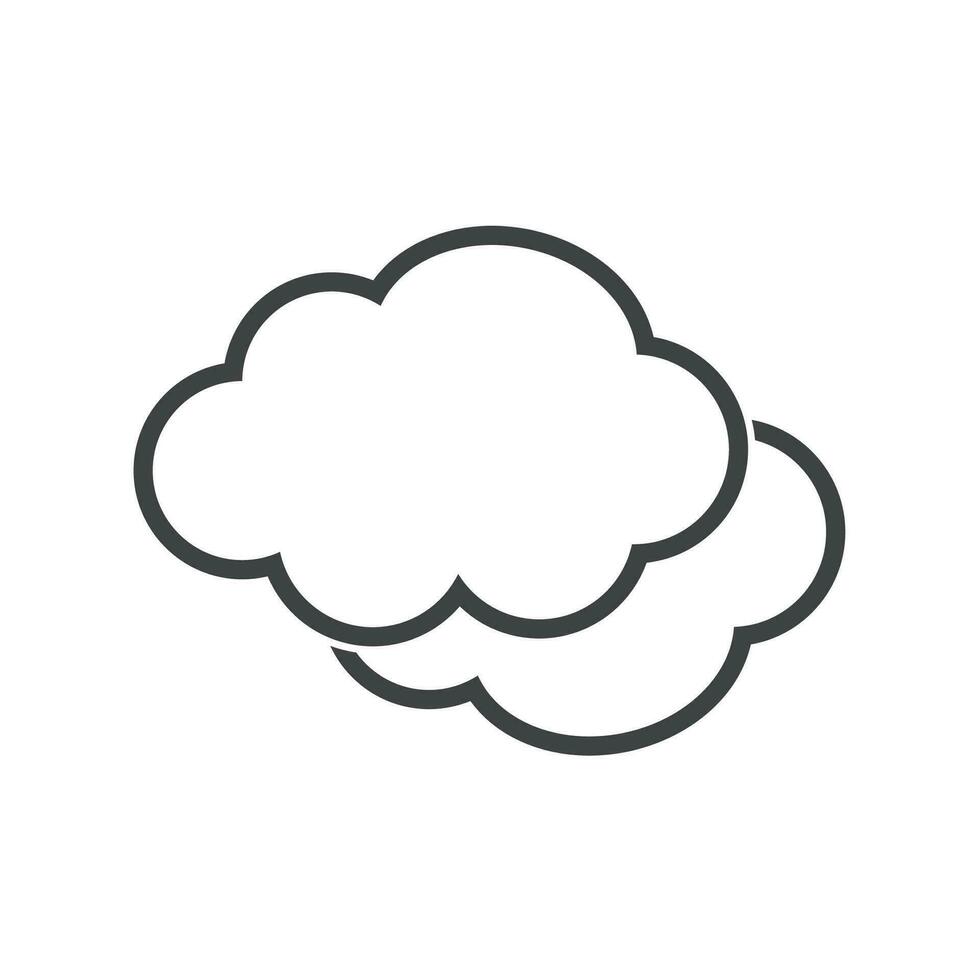 wolk illustratie logo icoon vector vlak ontwerp