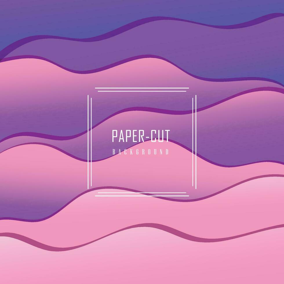 3d modern achtergrond met papier besnoeiing golvend vormen, roze, Purper kleur vector ontwerp lay-out voor Sjablonen, abstract kleur snijwerk kunst