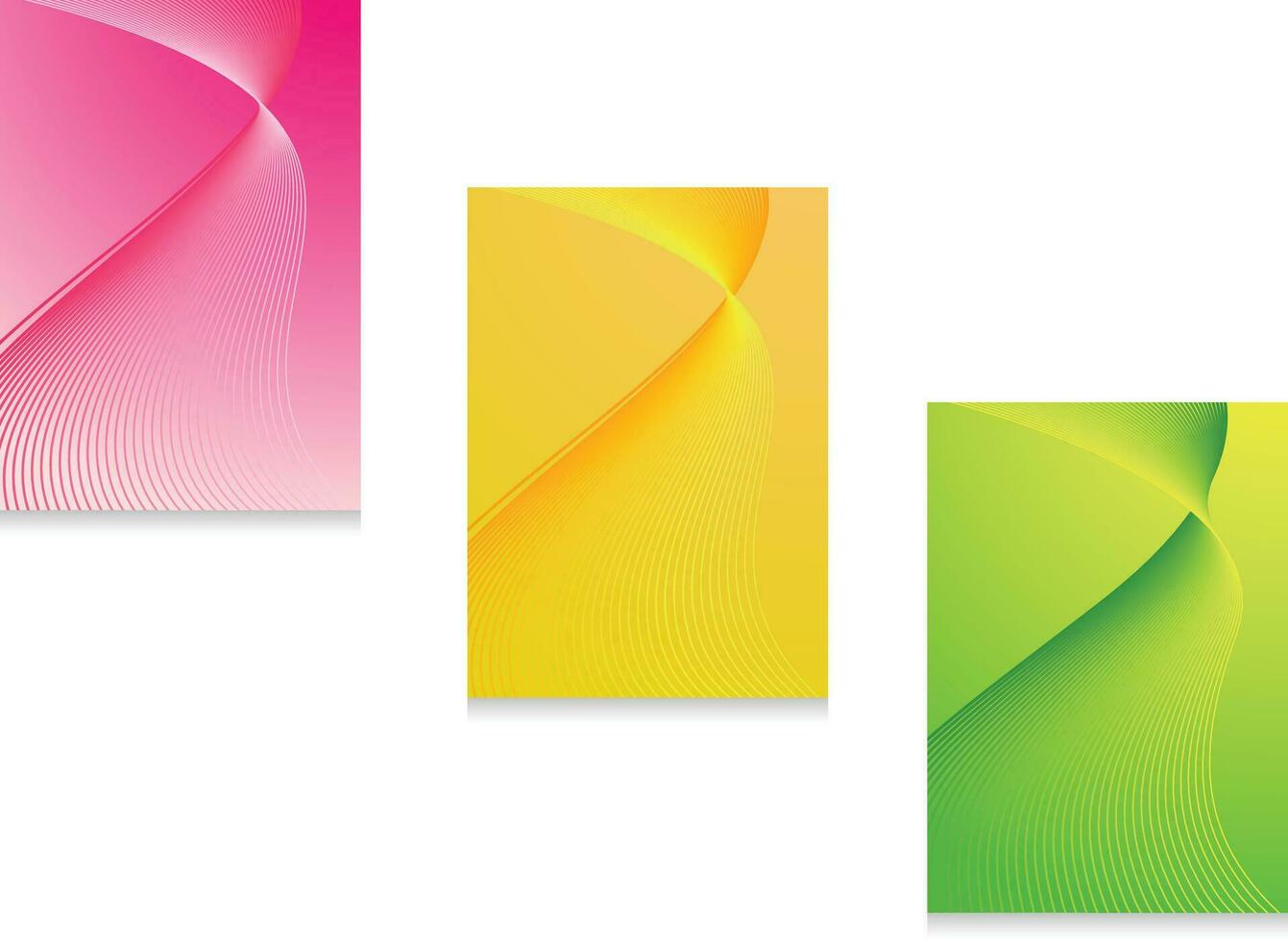 reeks van drie golvend abstract achtergrond, vector brochure sjabloon Hoes ontwerp, bedrijf poster, aanplakbiljet, abstract modern lay-out