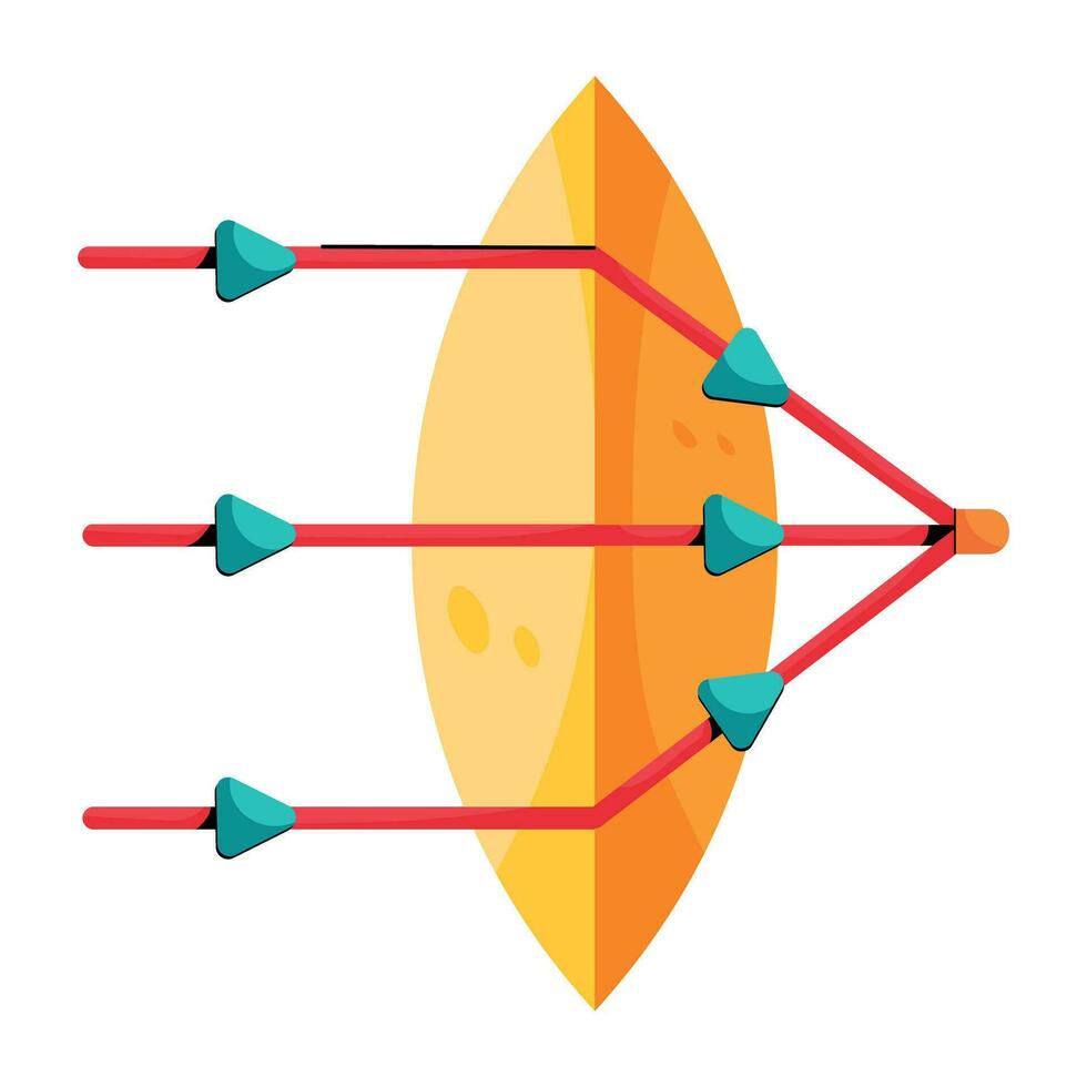 modieus biconvex lens vector