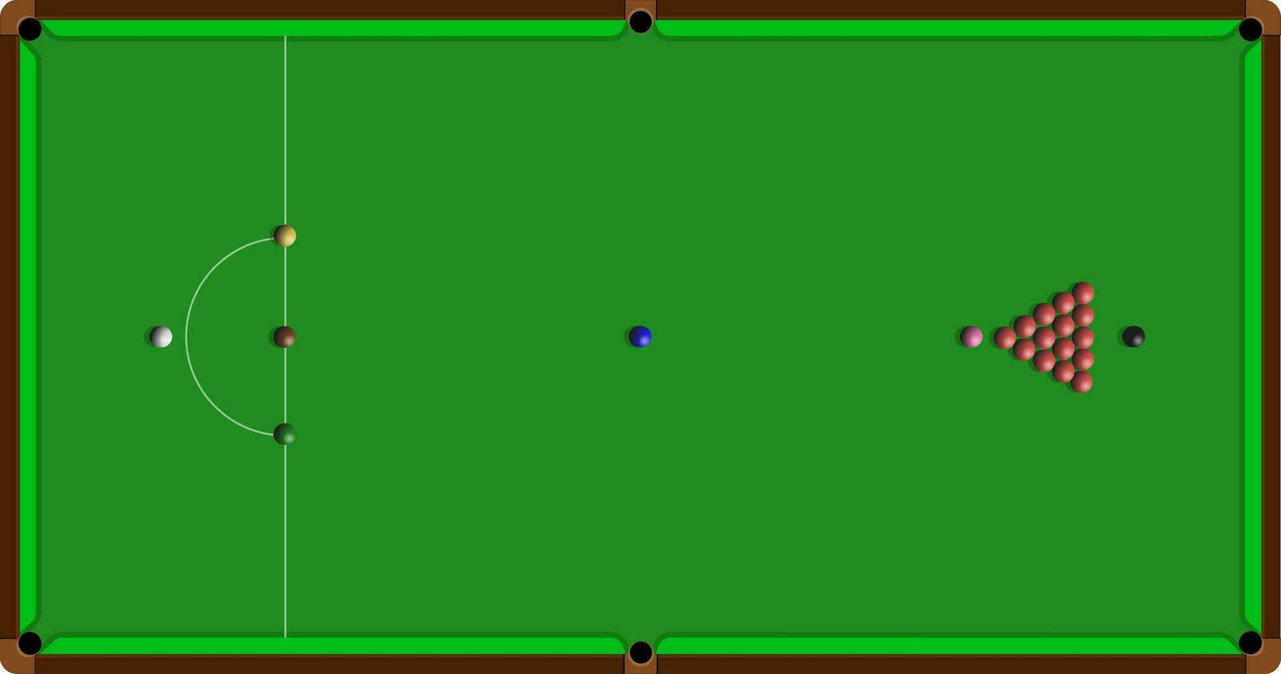 snooker biljart tafel top visie illustratie vector