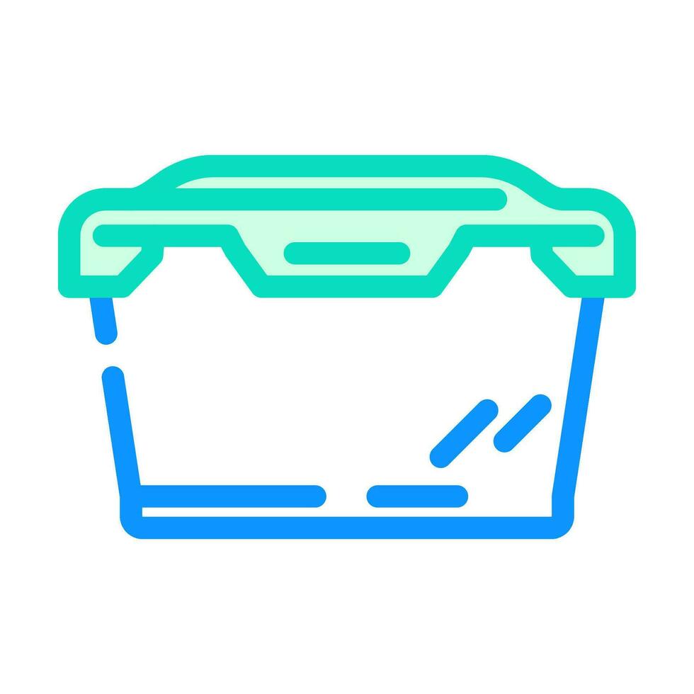 lunch doos glas school- kleur icoon vector illustratie