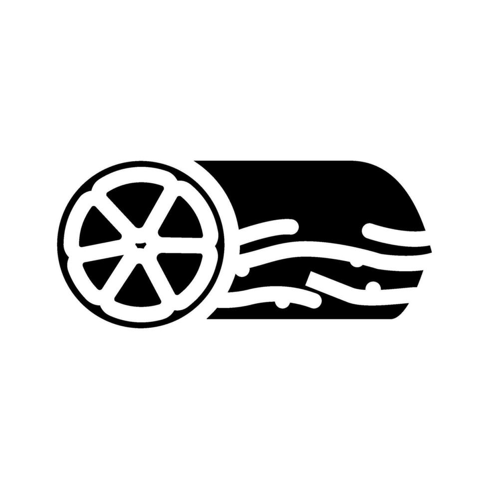 citroen bun voedsel maaltijd glyph icoon vector illustratie