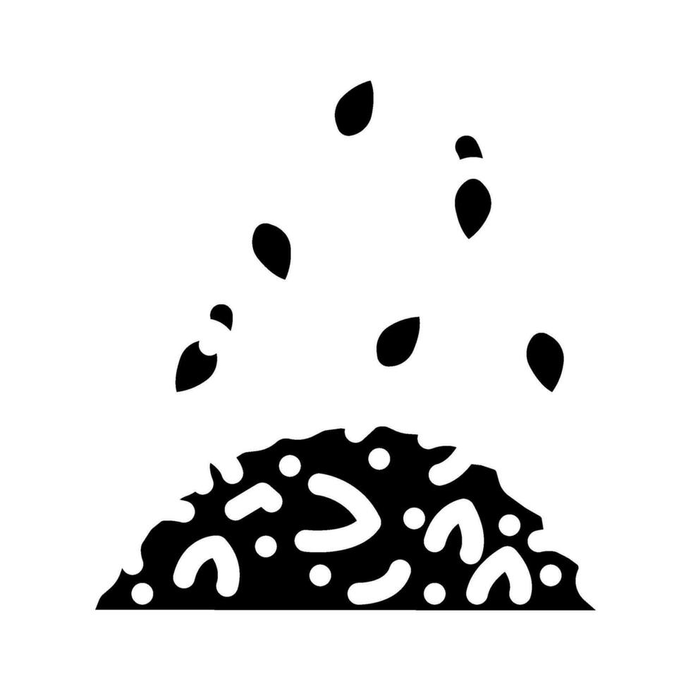 stapel bladeren herfst seizoen glyph icoon vector illustratie