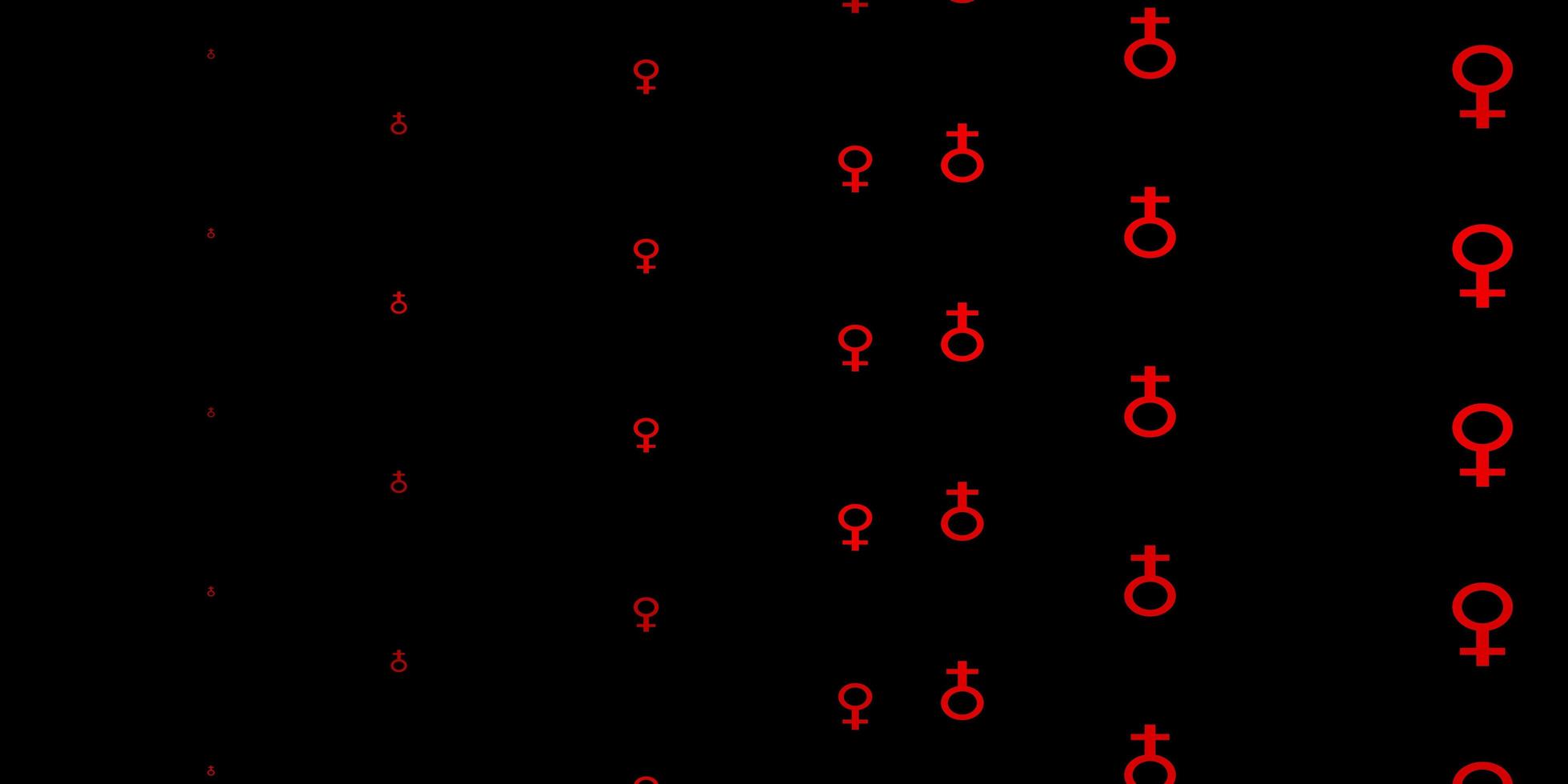 donkergroene rode vectorachtergrond met symbolen van de vrouwenmacht vector