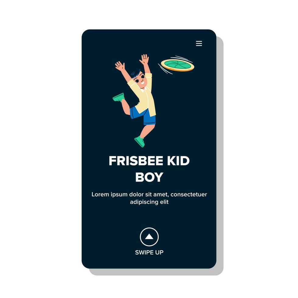 frisbee kind jongen vector