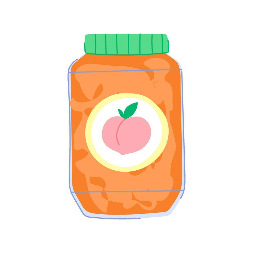 marmelade jam pot tekenfilm vector illustratie