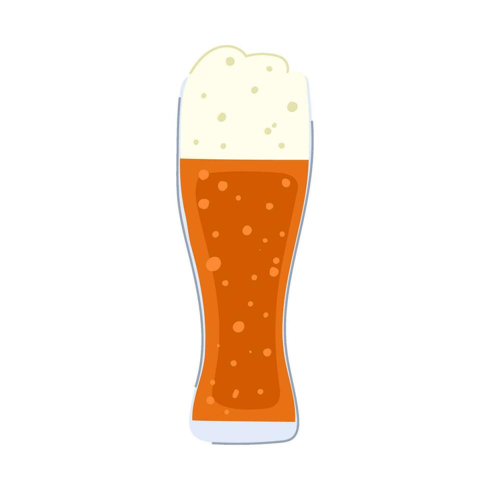 licht bier glas tekenfilm vector illustratie